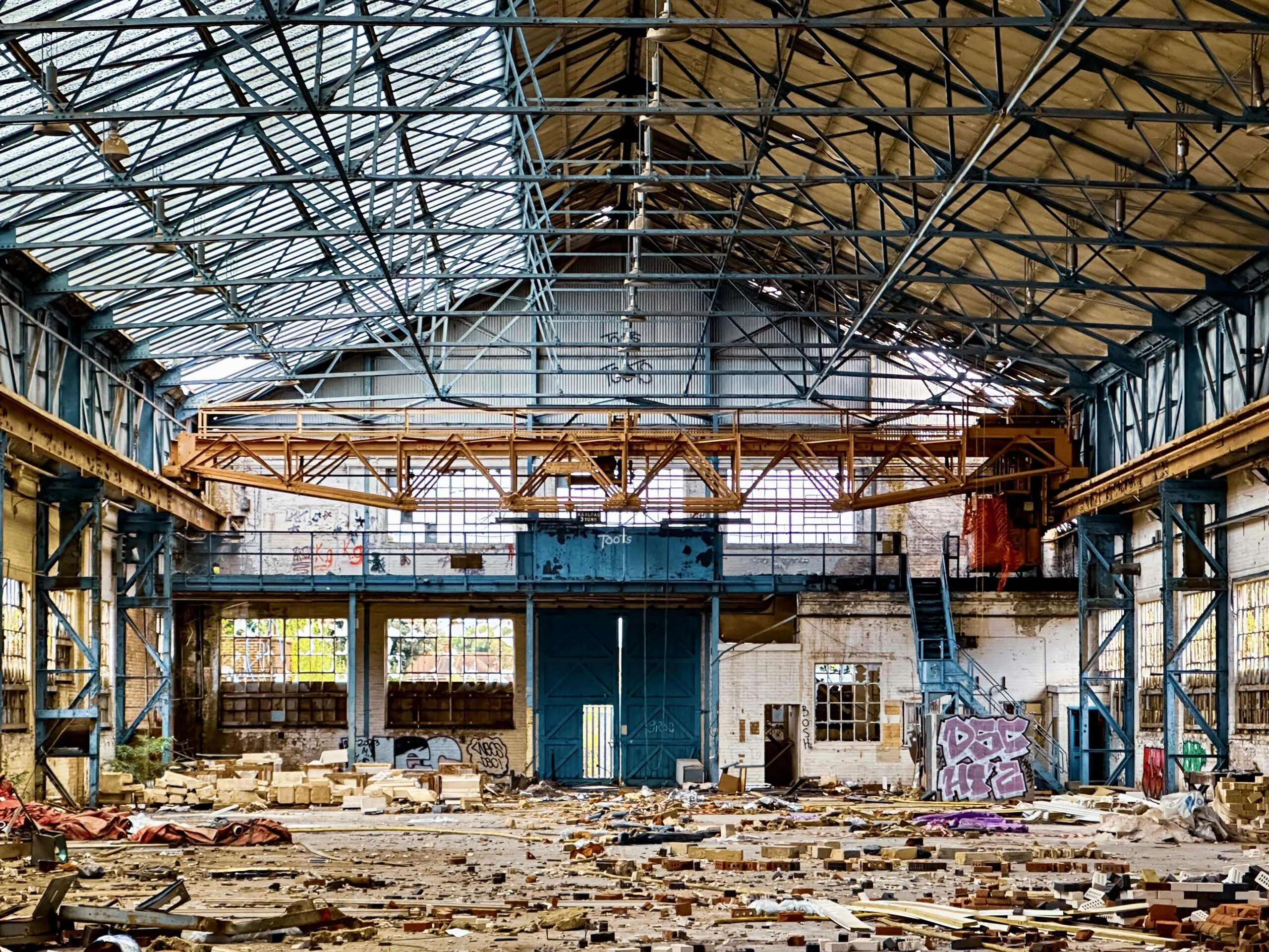 Once the largest brickworks in the world. A photographic series through the chimneys, kilns and machine halls before the last of it came down.