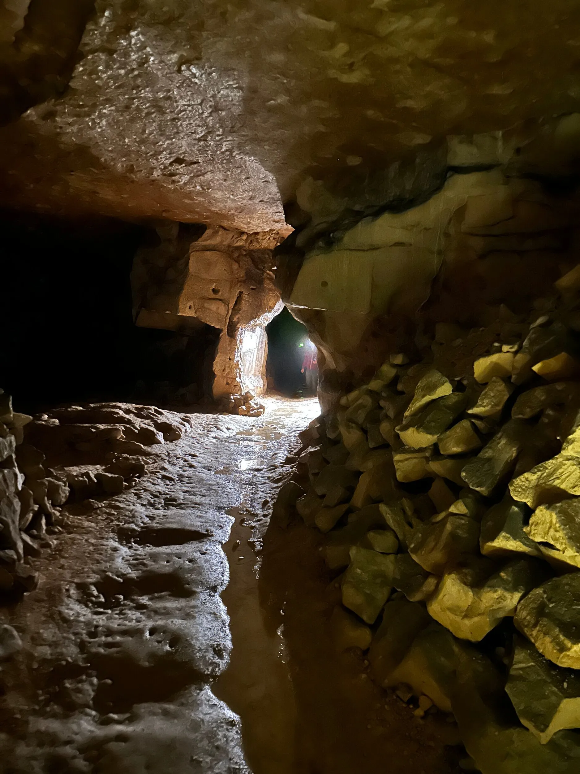 A Bath stone mine near Bathford — nineteenth-century workings, wartime storage, miners' graffiti, and the horseshoe bats that now have the run of it.